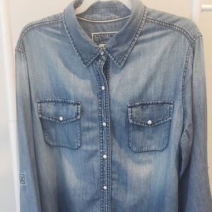 Arizona Jean Company Blue Button Down Shirt